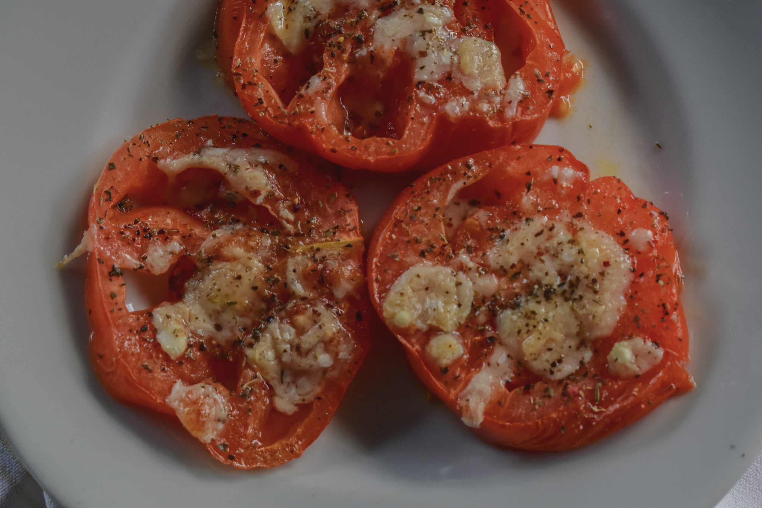 Oven baked tomatoes with Grana Padano