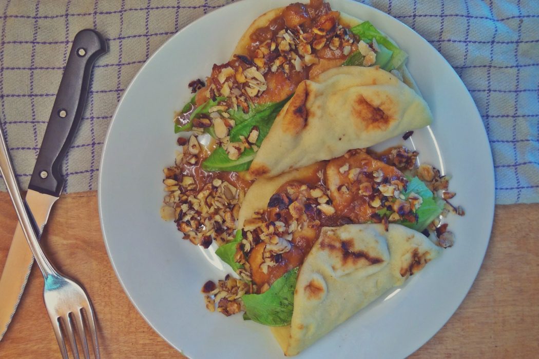 Naan wraps with hazelnut chicken 30 minutes chef
