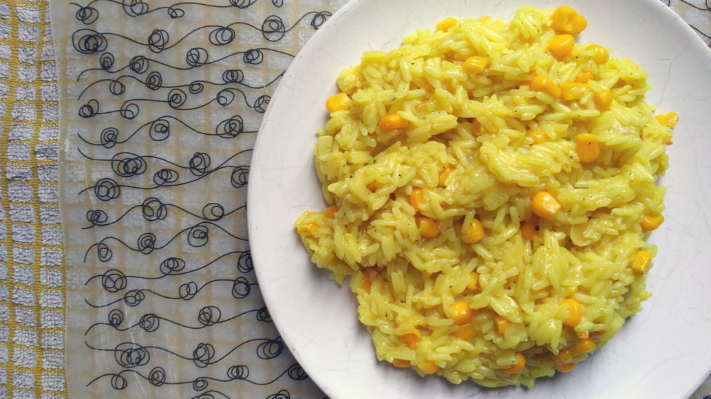 Jasmine Risotto with maiscorn and curry 30 minutes chef