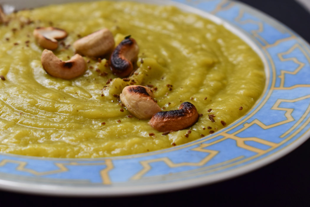 Fennel, fava beans and potatoes pureed soup 30 minutes chef